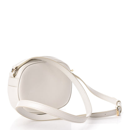 Celine Calfskin Quilted Small C Charm Bag White 3 of 10