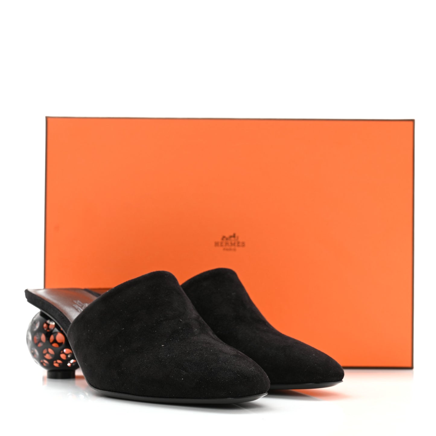 Suede Goatskin Darcy Mules 36 Black