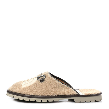 Gucci X THE NORTH FACE Merino Wool Mens Horsebit Lug Sole Slippers 12 Butterscotch New Acero 1 of 9