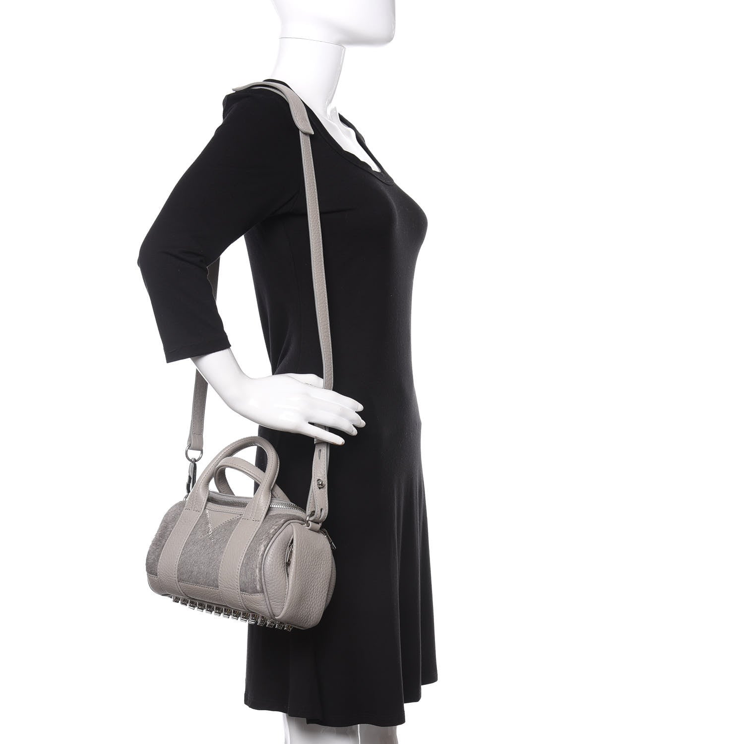 Alexander Wang Calf Hair Mini Rockie Pewter Rhodium Hardware 2 of 11