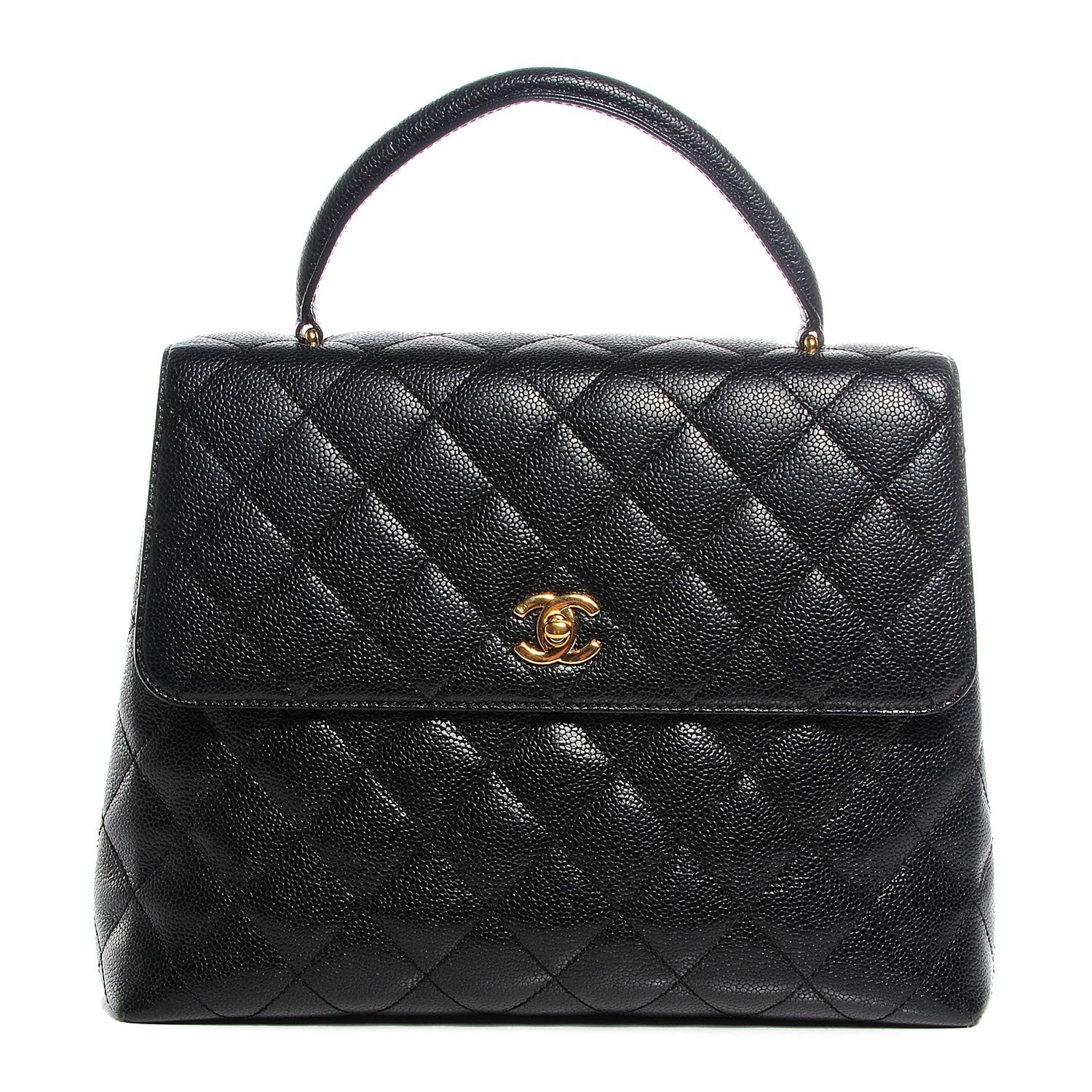 Chanel Caviar Quilted Jumbo Kelly Flap Black 1 of 10