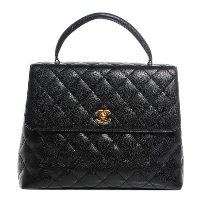 Chanel Caviar Quilted Jumbo Kelly Flap Black 1 of 10