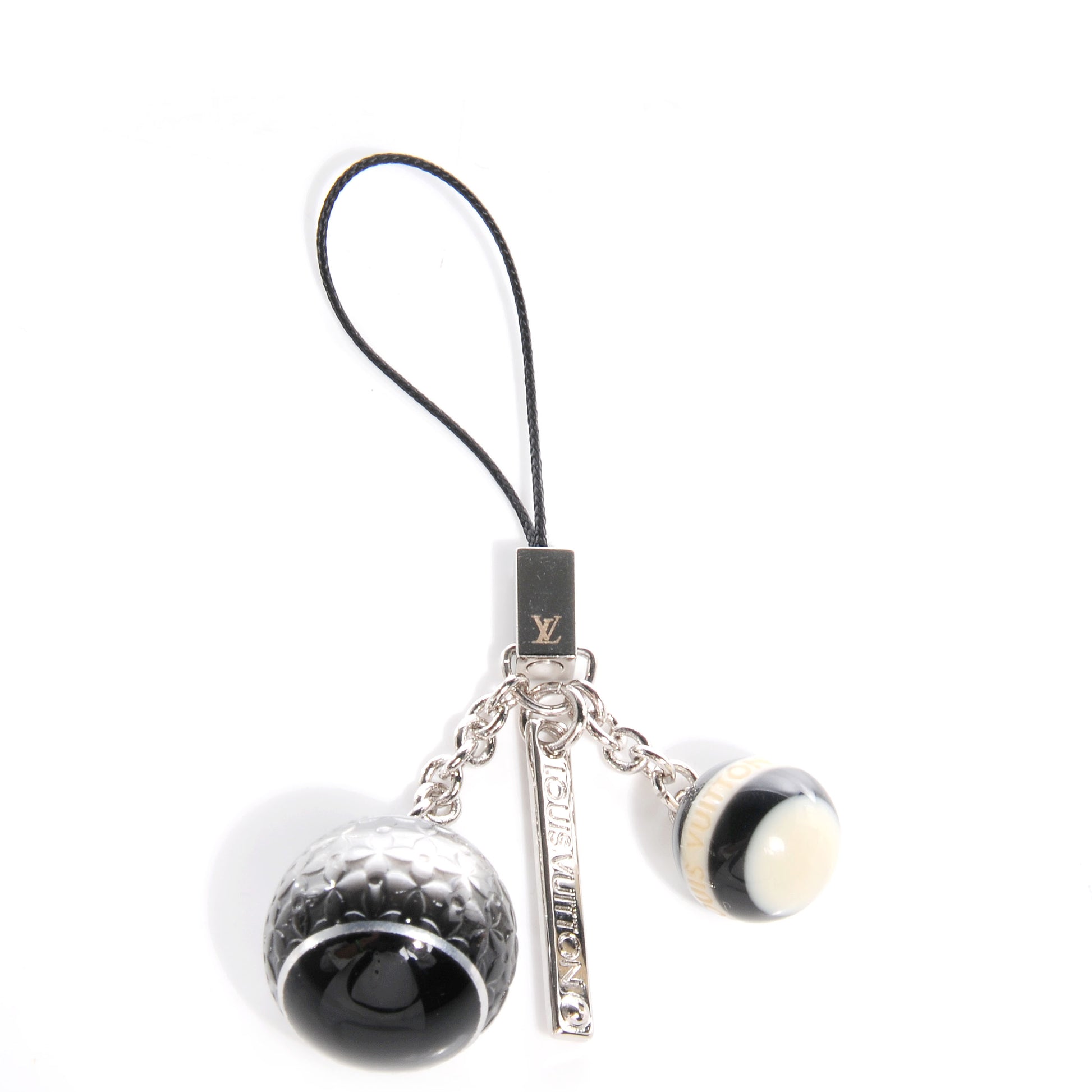 Louis Vuitton Mini Lin Cell Phone Charm Black 1 of 6