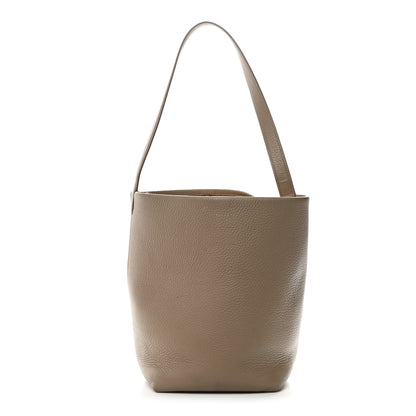 The Row Grained Calfskin Medium N/S Park Tote Dark Taupe 1 of 13