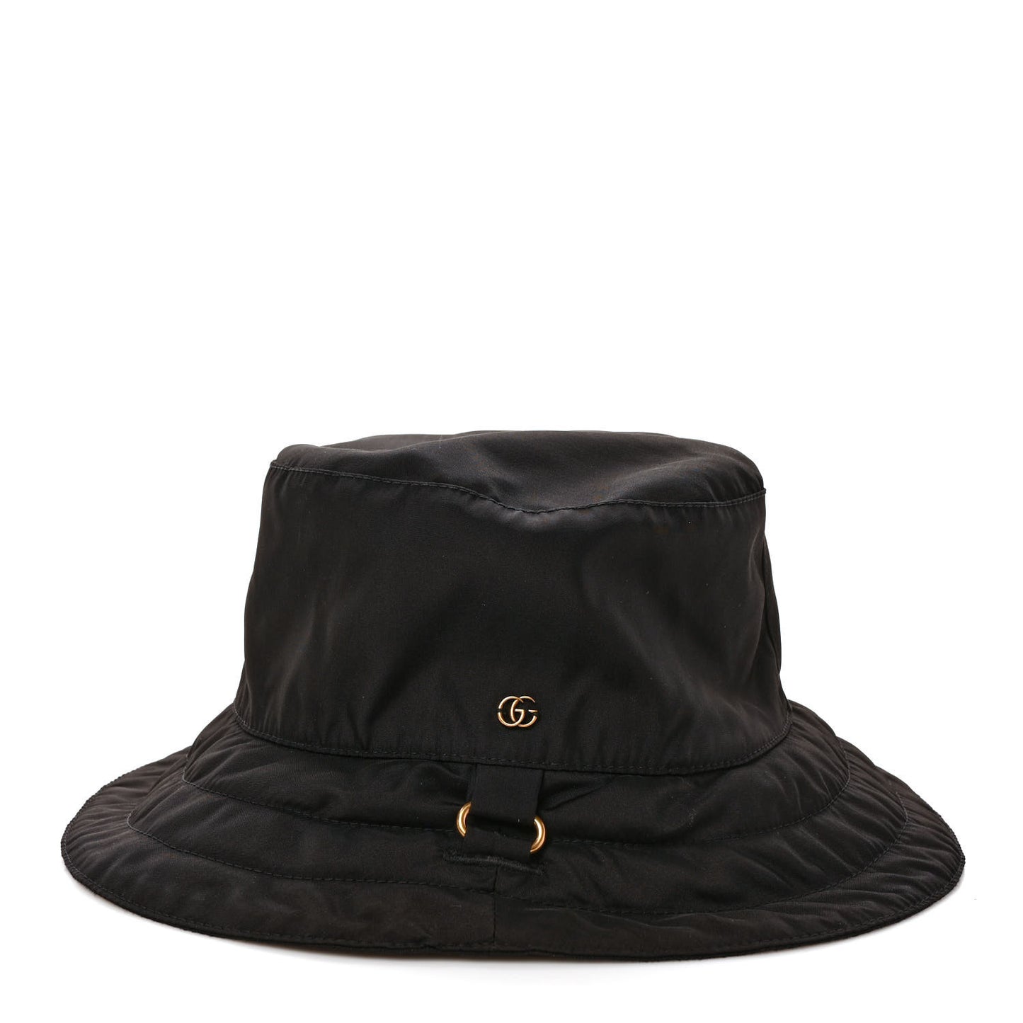 Canvas Nylon Monogram Reversible Self-Tie Bucket Hat Black