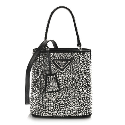 Prada Satin Crystal Small Panier Bucket Bag Metal 1 of 8