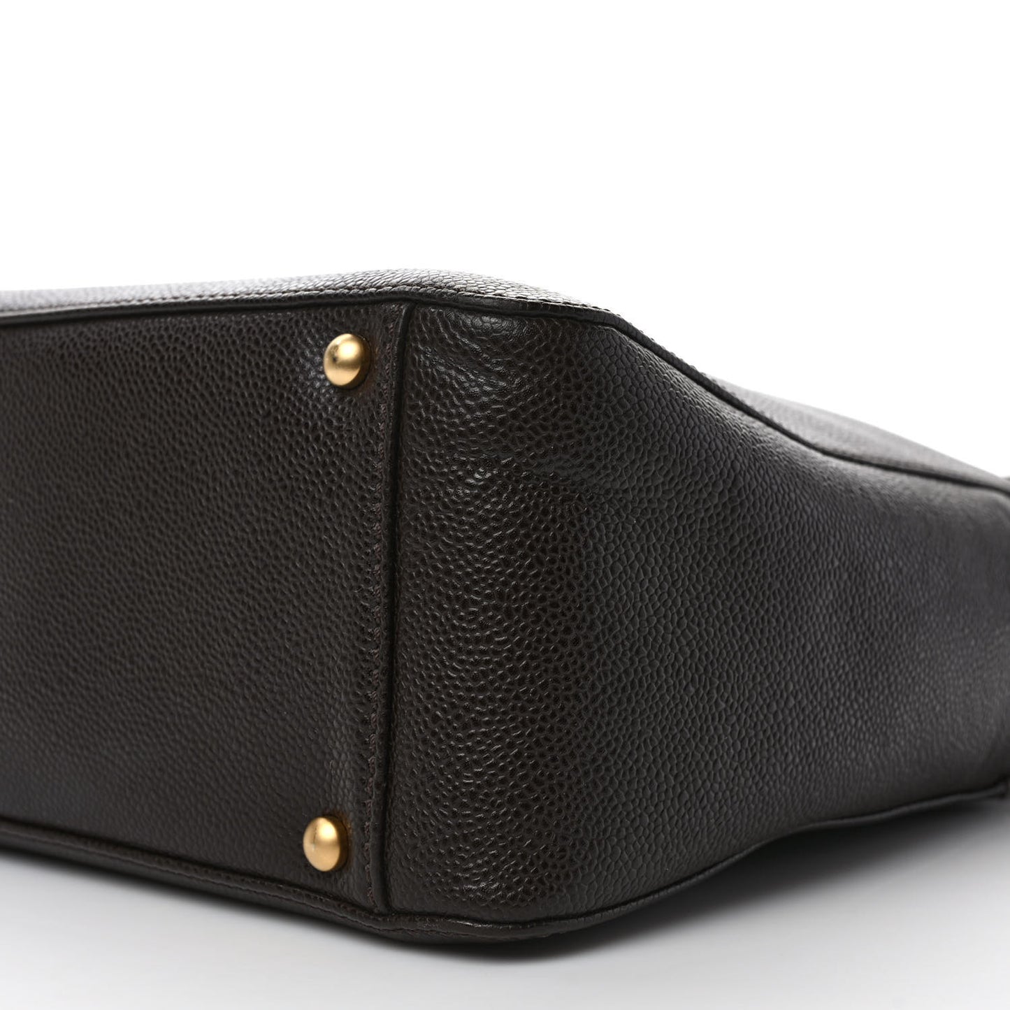 Caviar Timeless CC Large Tote Dark Brown