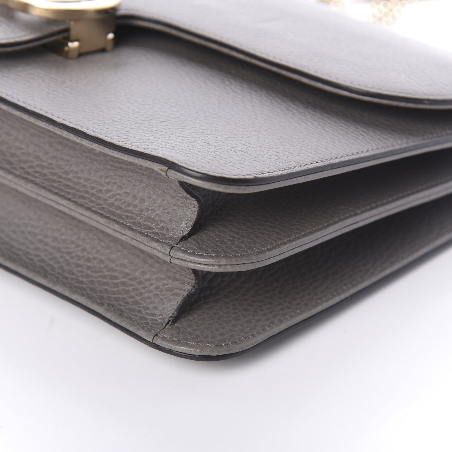 Dollar Calfskin Interlocking G Shoulder Bag Loess