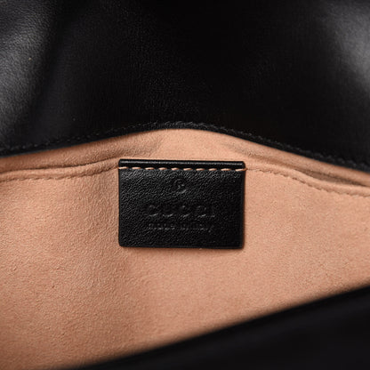 Gucci Calfskin Matelasse Mini GG Marmont Shoulder Bag Black 8 of 11
