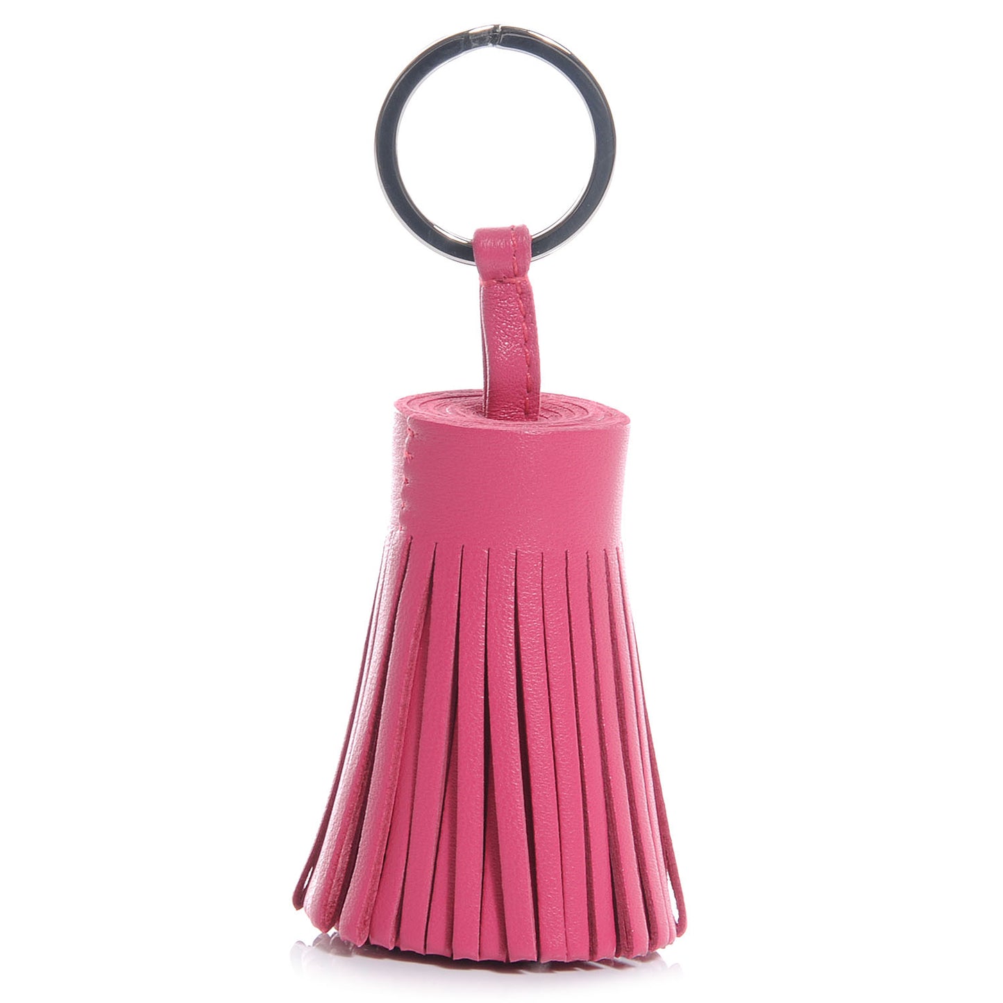 Lambskin Carmen Tassel Key Holder Fuchsia