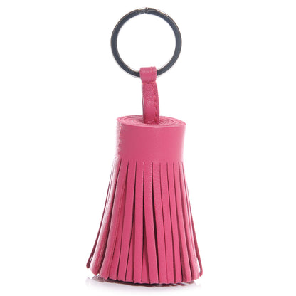 Hermes Lambskin Carmen Tassel Key Holder Fuchsia 1 of 5