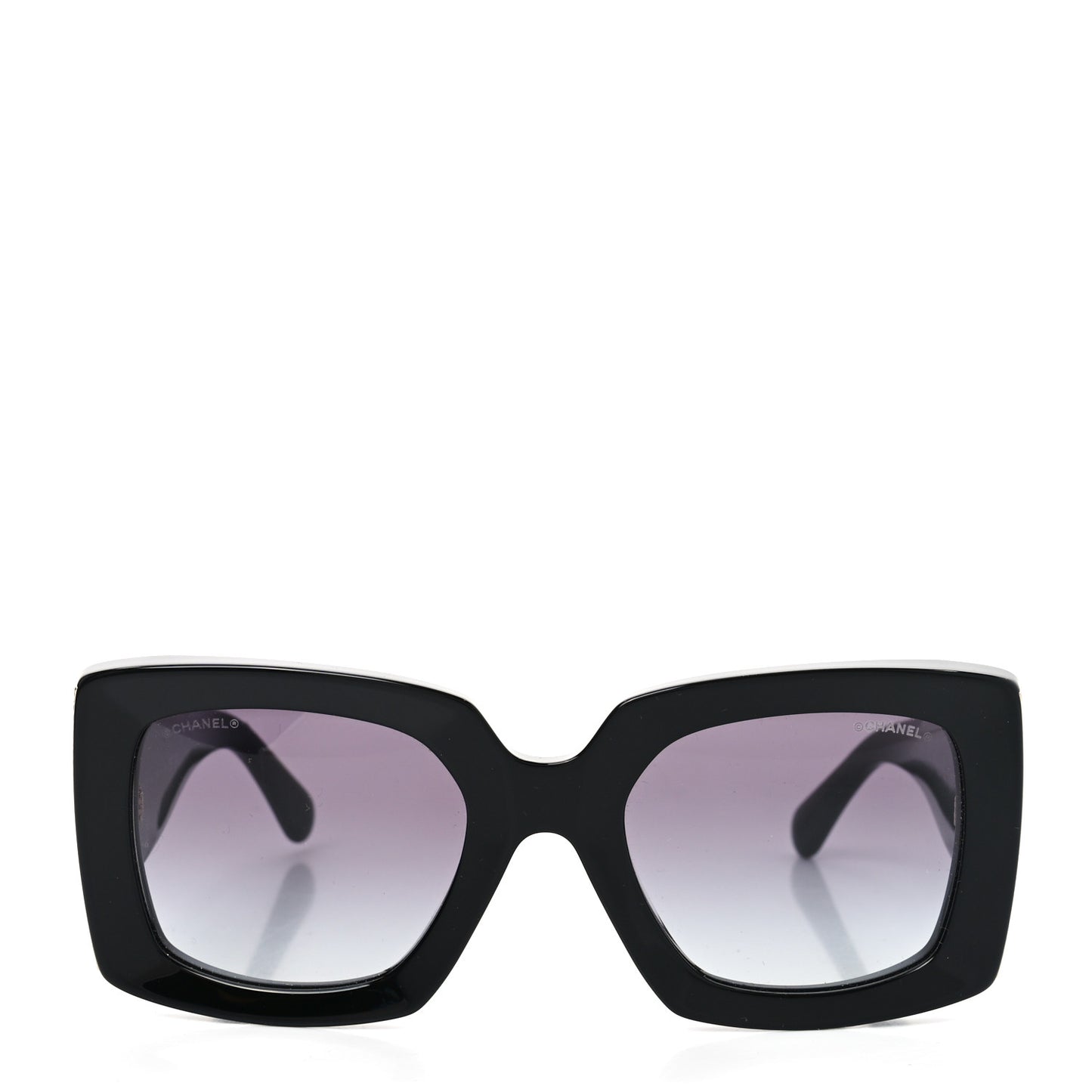 Acetate Rectangle Sunglasses 5435-A Black