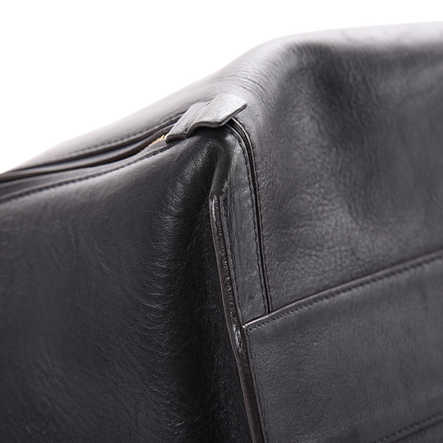 Smooth Calfskin Medium Milo Shopping Tote Black