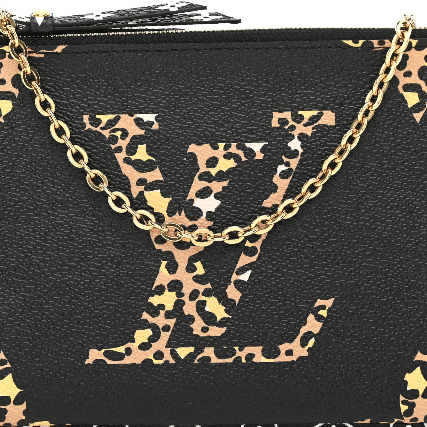 Monogram Giant Jungle Pochette Double Zip Black