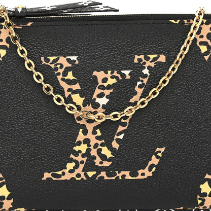Louis Vuitton Monogram Giant Jungle Pochette Double Zip Black 9 of 11