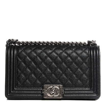 Chanel Caviar Quilted Medium Boy Flap Black 1 of 8