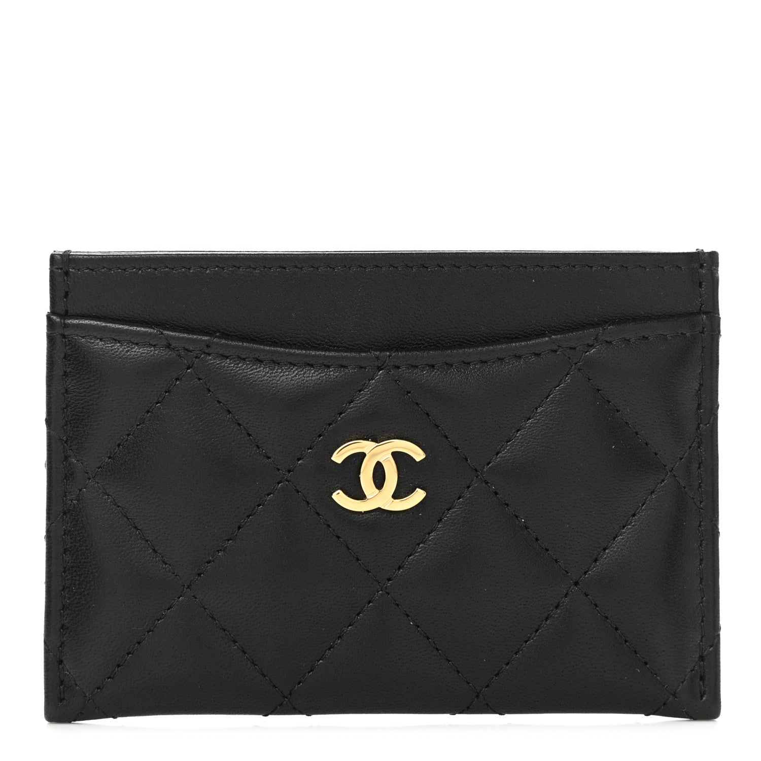 Chanel Lambskin Quilted Card Holder Black 1 of 9