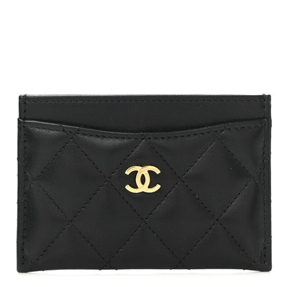 Chanel Lambskin Quilted Card Holder Black 1 of 9