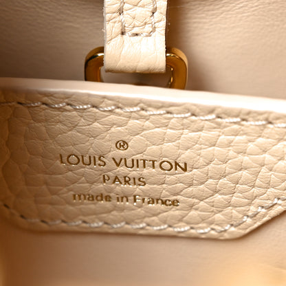 Louis Vuitton Tweed Taurillon Capucines BB Beige 6 of 9
