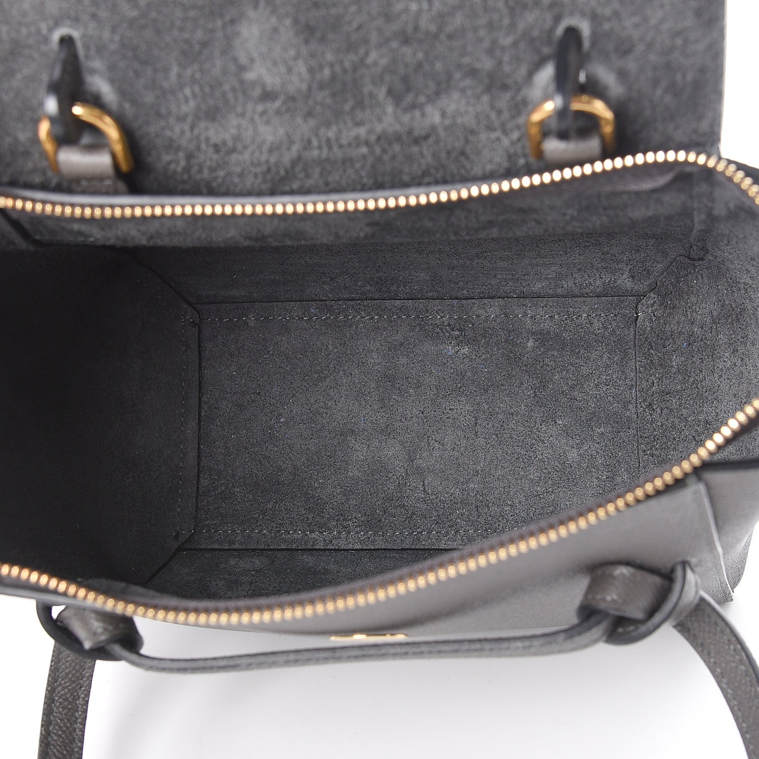 Celine Grained Calfskin Nano Belt Bag Grey 5 of 9