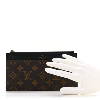 Louis Vuitton Monogram Slim Purse Black 2 of 6