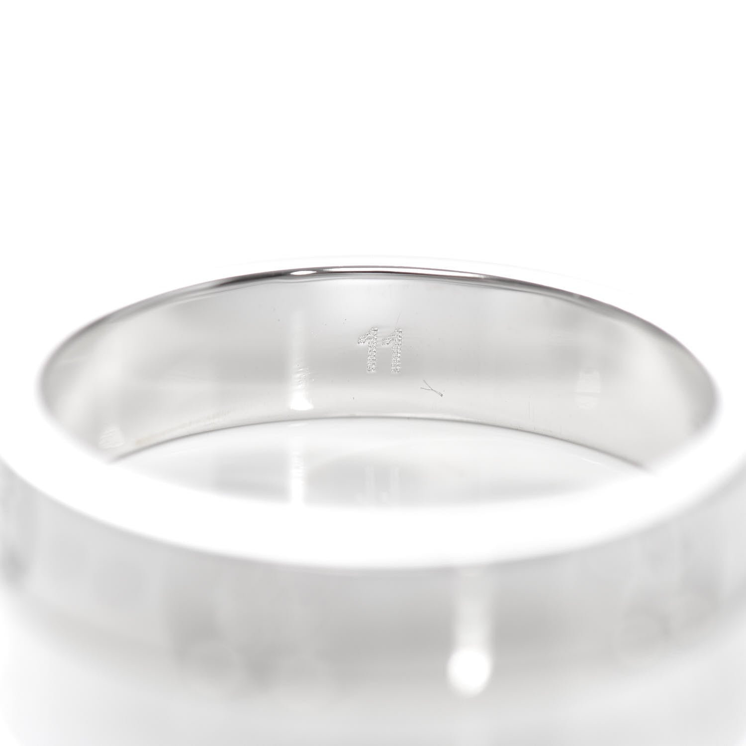 Gucci 18K White Gold 4mm Icon Thin Band Ring 51 5.75 6 of 7