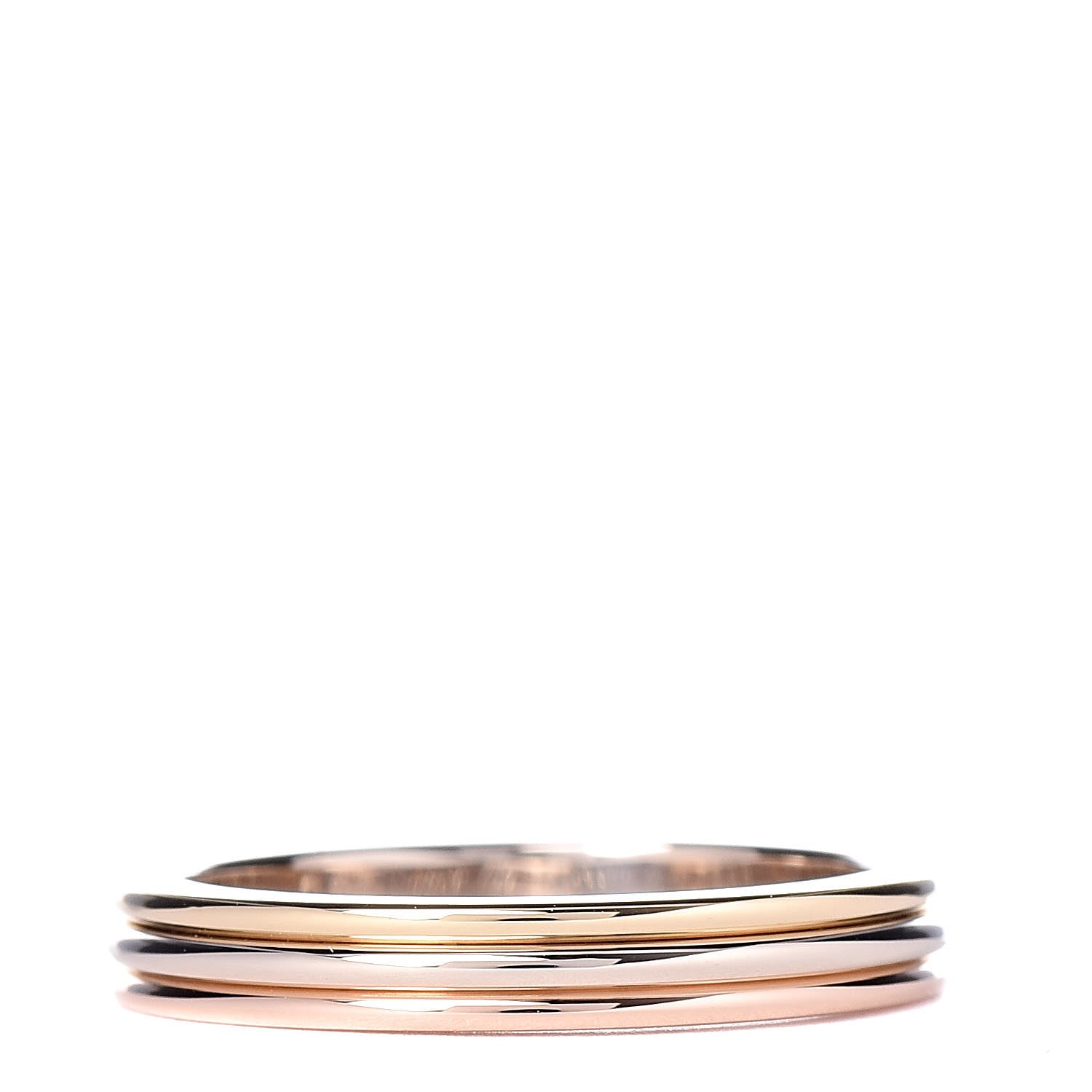 Cartier 18K Pink White Yellow Gold 3.5mm Vendome Louis Cartier Wedding Band Ring 48 4.5 1 of 6