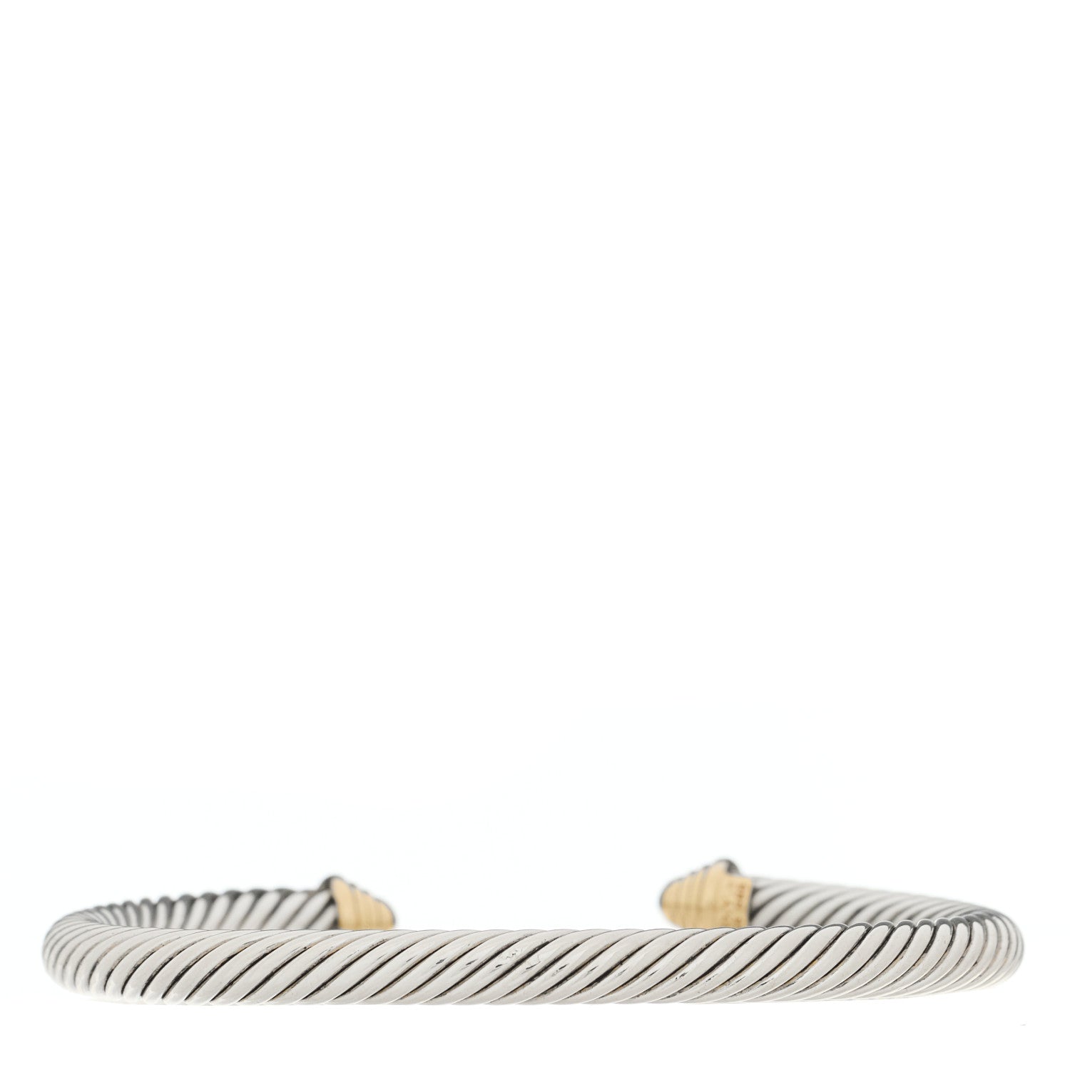David Yurman Sterling Silver 14K Yellow Gold 5mm Cable Classics Bracelet 2 of 3
