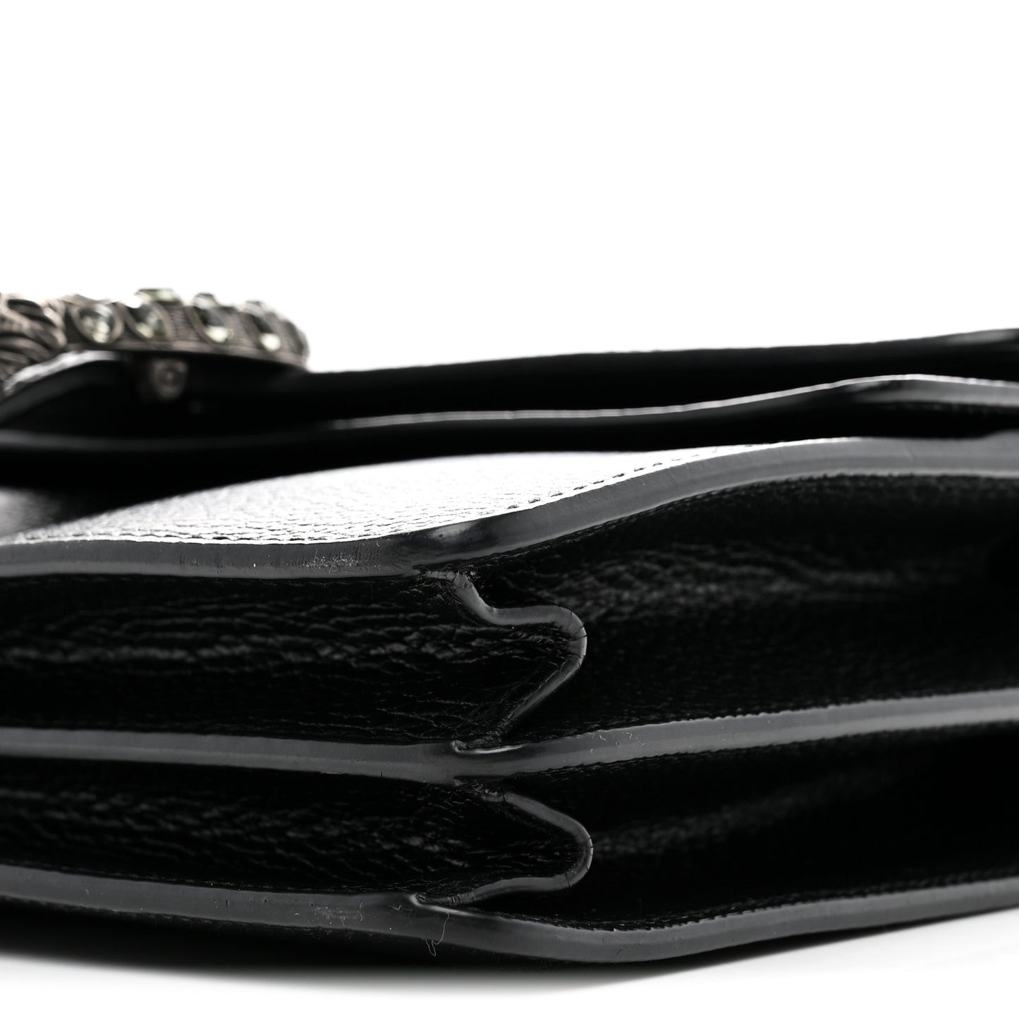 Pebbled Calfskin Small Dionysus Shoulder Bag Black