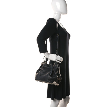 Burberry Grainy Calfskin House Check Small Maidstone Black 2 of 12