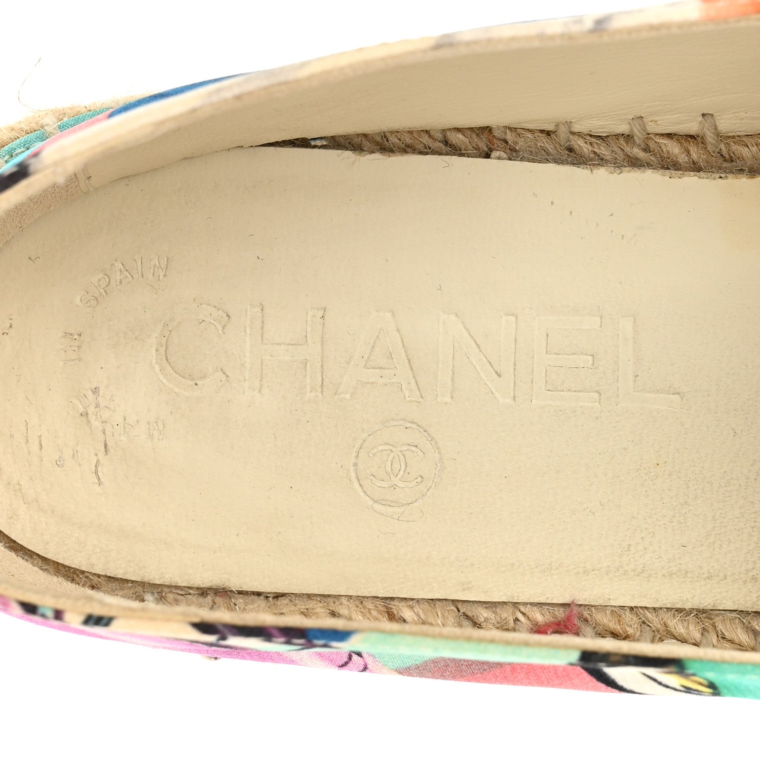 Chanel Fabric Patent CC Espadrilles 35 Multicolor Black 7 of 10