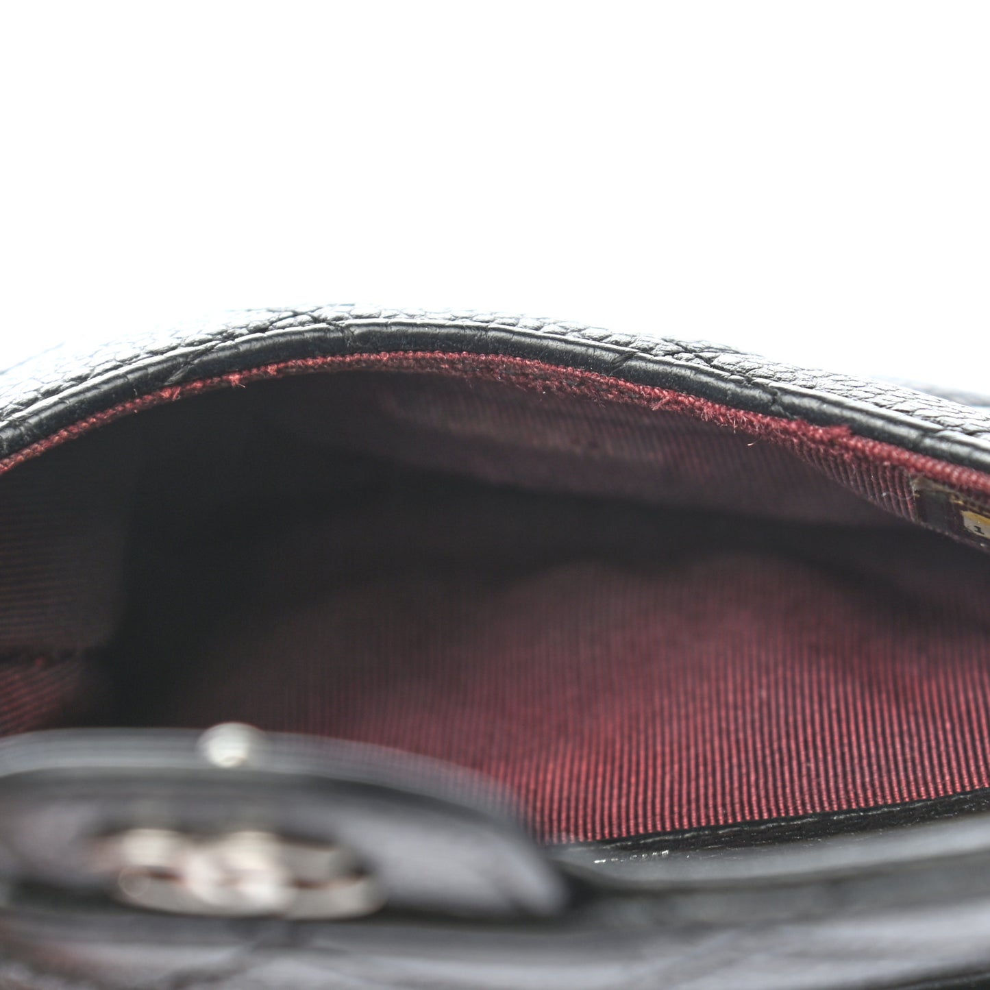 Caviar Quilted Coin Purse Black