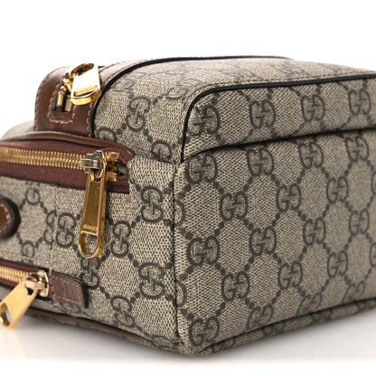 Gucci GG Supreme Monogram Azalea Calfskin Retro Interlocking G Multi-Function Bag Beige Ebony Brown Sugar 8 of 14