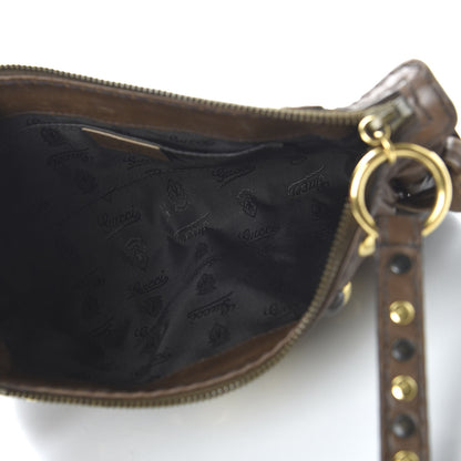 Gucci Calfskin Studded Babouska Clutch Brown 5 of 10