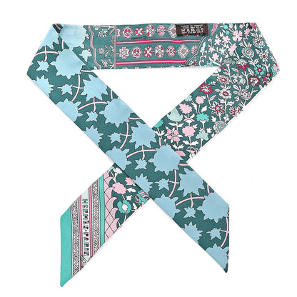 Hermes Silk Tapis Persans Twilly Lagon Vert Rose 1 of 5