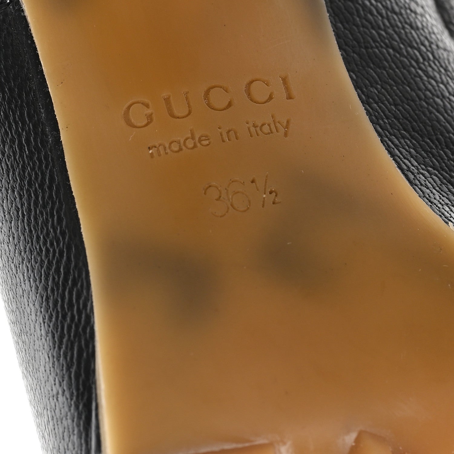 Gucci Calfskin Edith Knee High Boots 36.5 Black 7 of 10