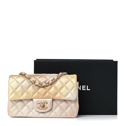 Chanel Metallic Goatskin Quilted Mini Rectangular Flap Gold 10 of 10
