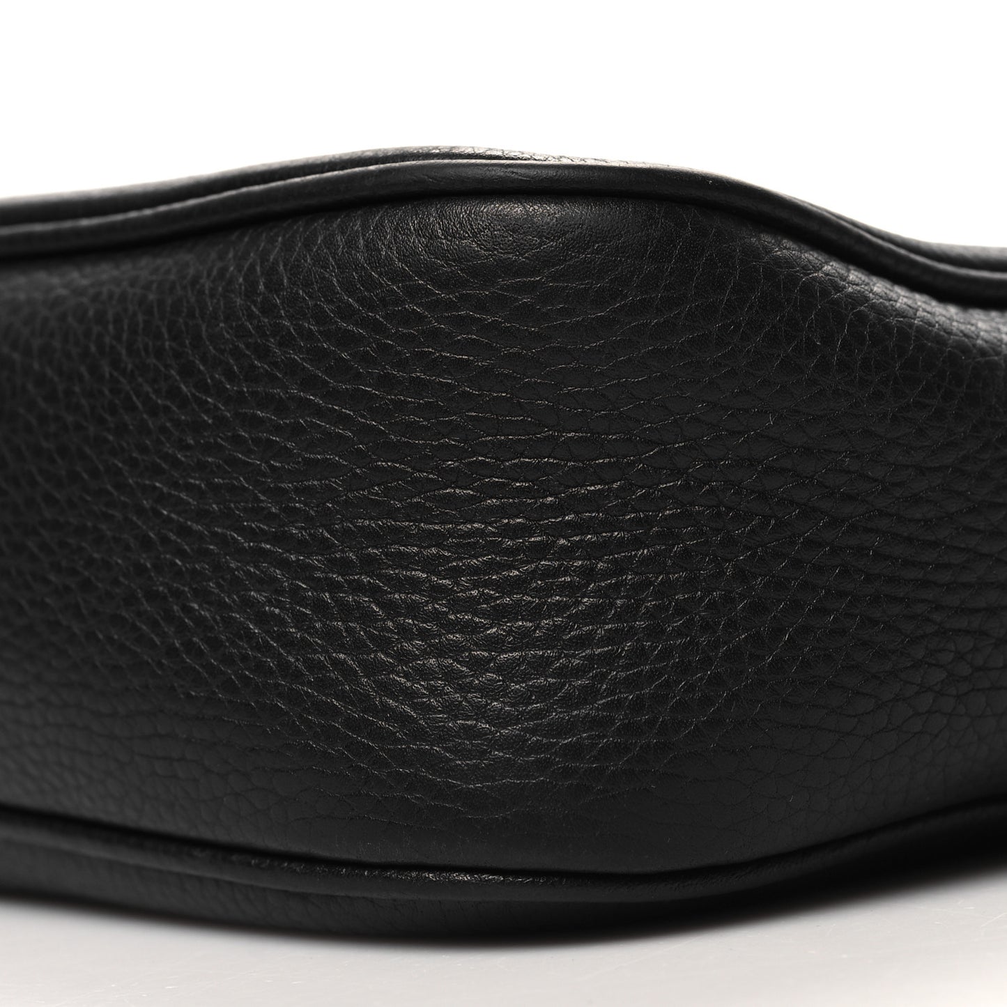 Pebbled Calfskin Small Soho Disco Bag Black