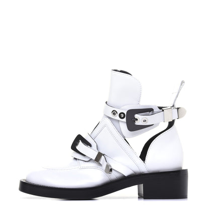 Balenciaga Brushed Calfskin Ceinture Ankle Boots 42 White 1 of 12