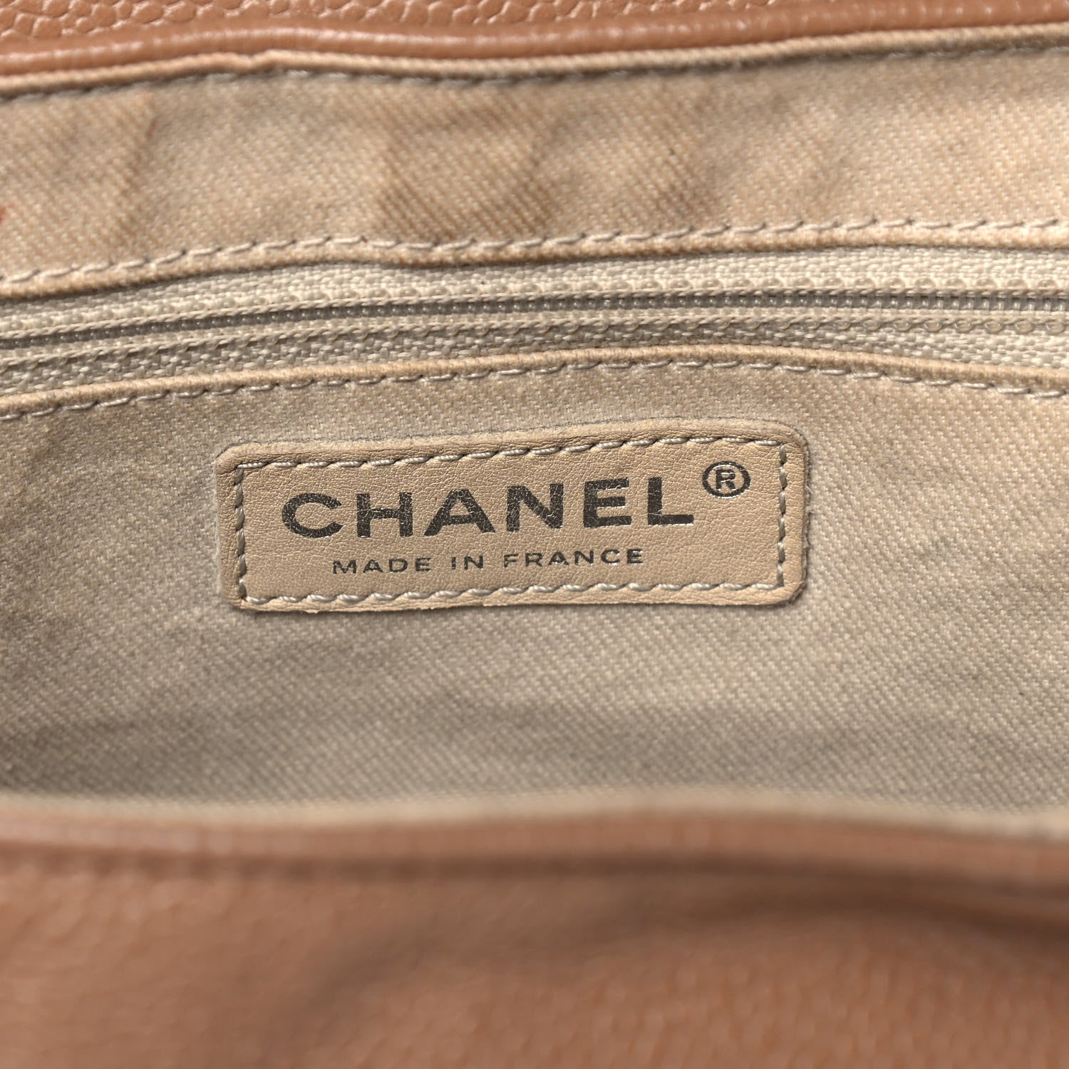 Chanel Caviar Large Half Moon Flap Dark Beige 7 of 15