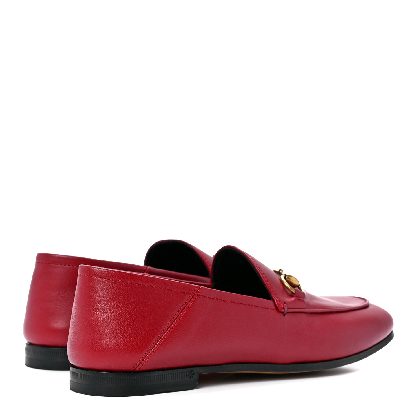 Lambskin Womens Brixton Horsebit Loafers 36 Hibiscus Red