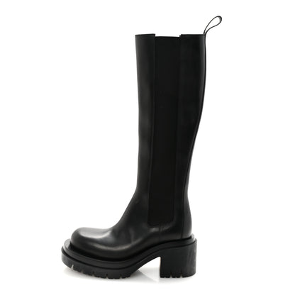Bottega Veneta Calfskin The Lug Chelsea 30/70mm Tall Boots 36.5 Black 1 of 7