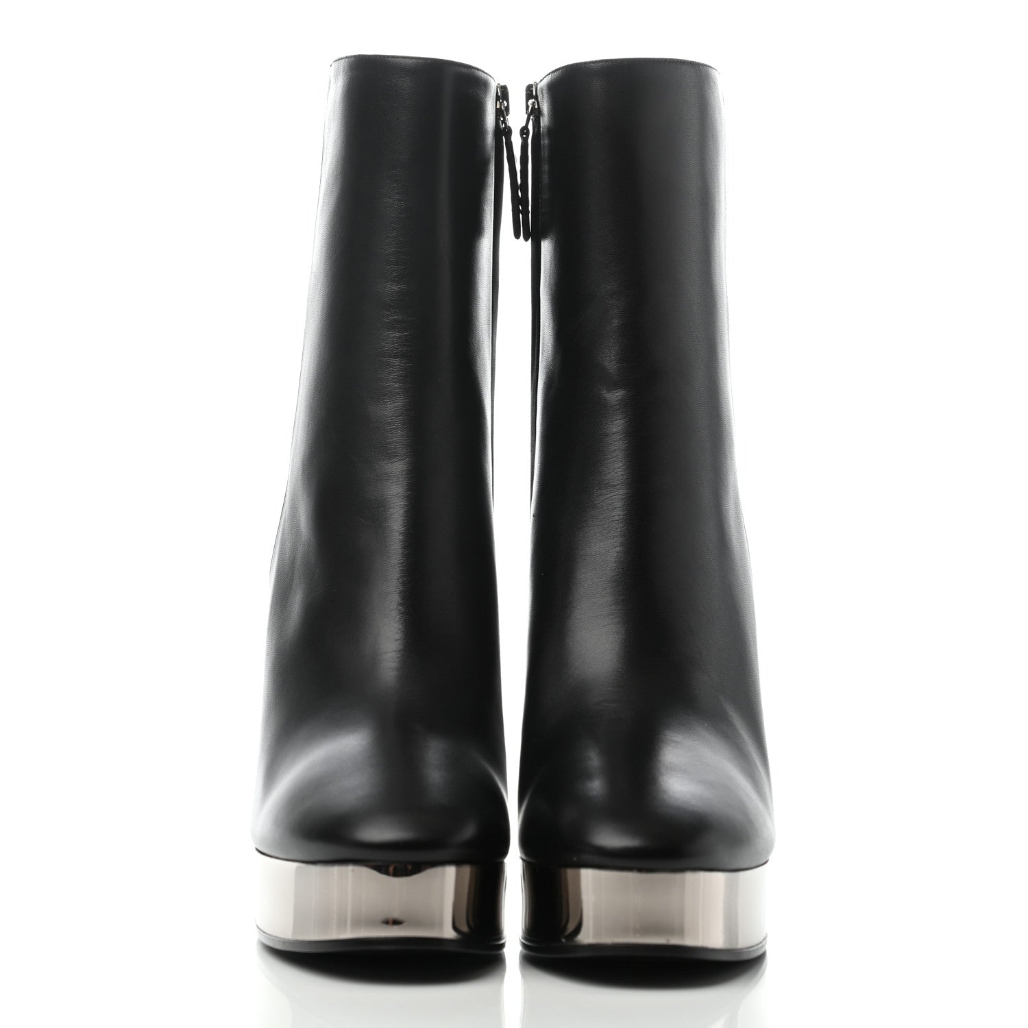 Gucci Malaga Kid Chrome Ankle Boots 41 Black 2 of 8
