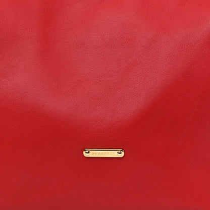 Burberry Calfskin Haymarket Check Small Canterbury Tote Red 7 of 9