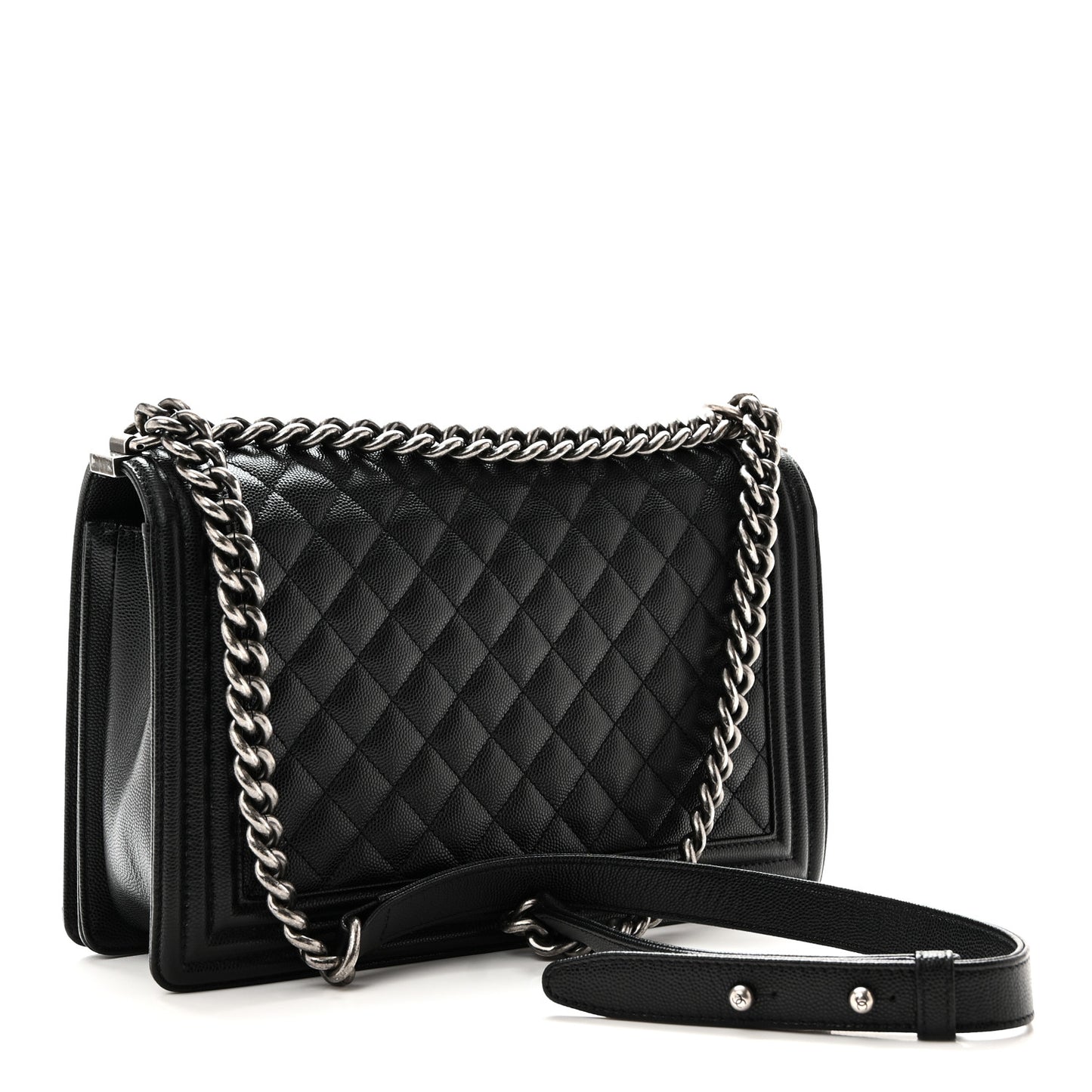 Caviar Quilted New Medium Boy Flap Black
