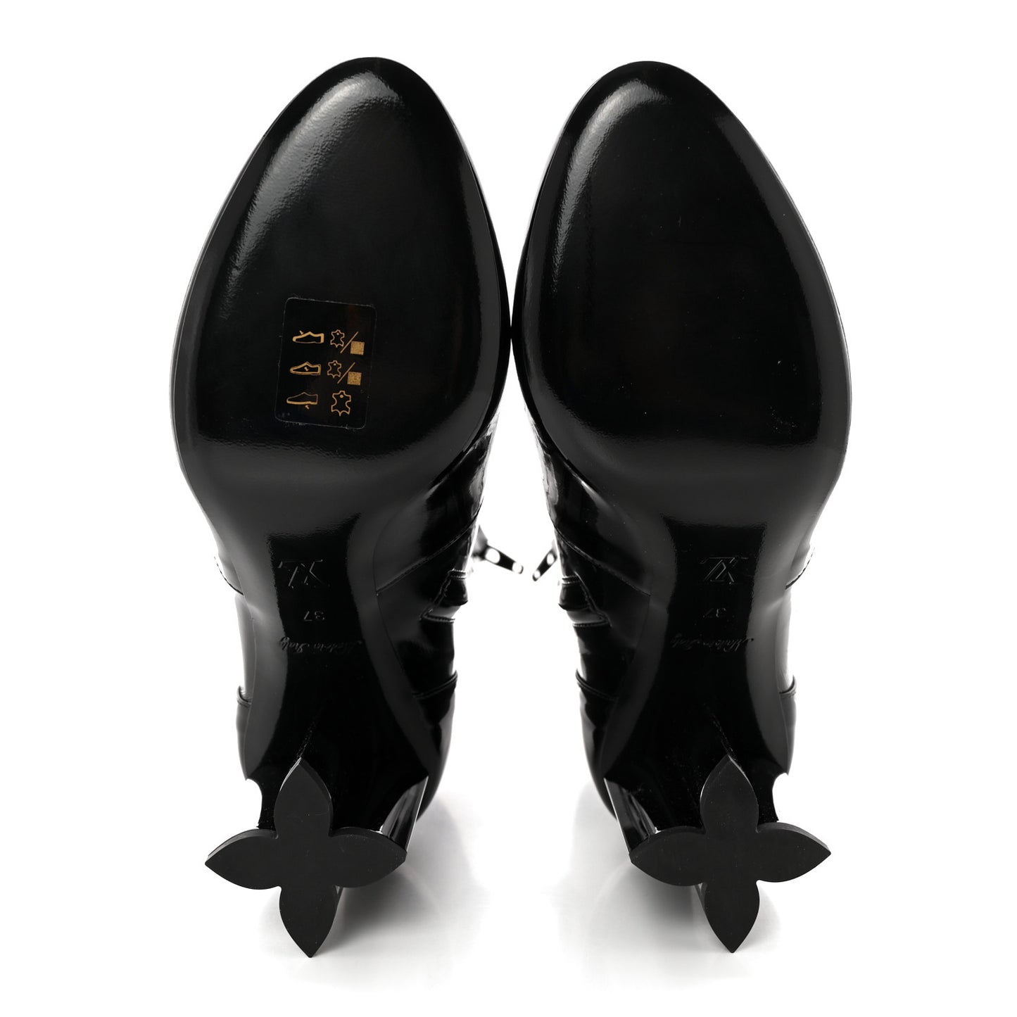 Patent Uniformes Silhouette Ankle Boots 37 Black