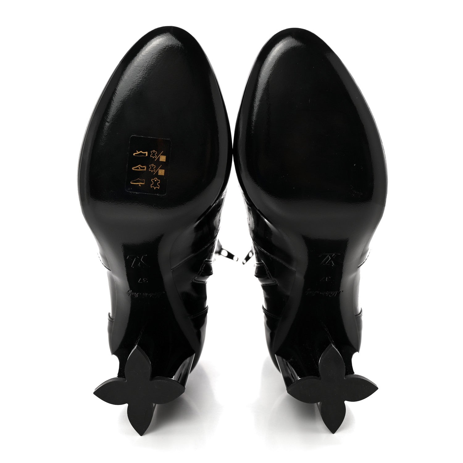 Louis Vuitton Patent Uniformes Silhouette Ankle Boots 37 Black 5 of 10