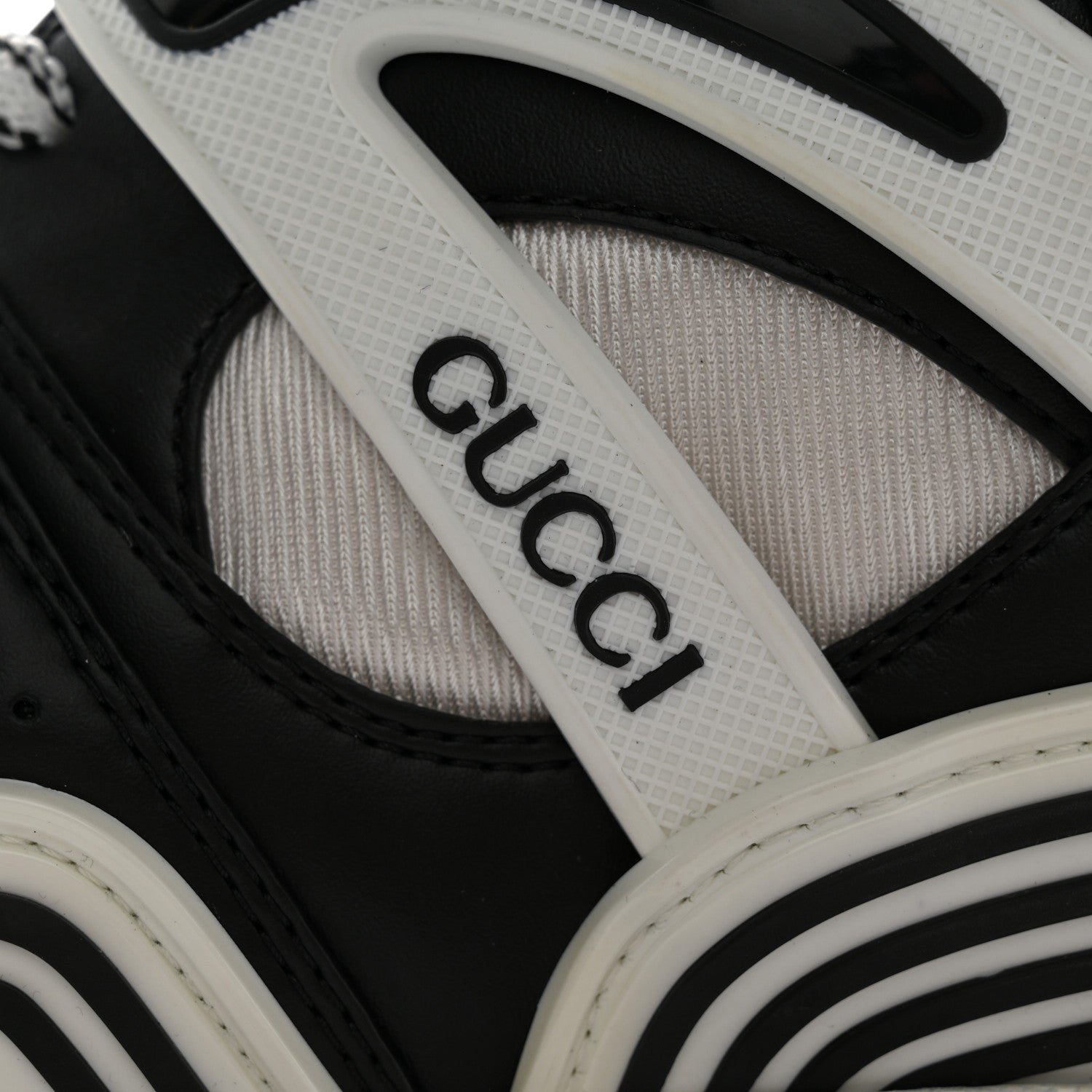 Gucci Evolution Fabric Mens Basket High Top Sneakers 11 Black White 8 of 9
