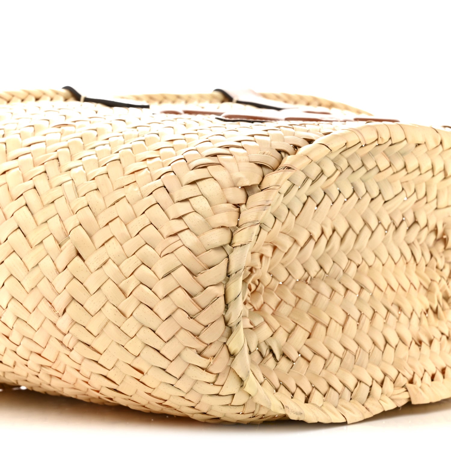 Celine Raffia Calfskin Triomphe Teen Panier Tan 9 of 10