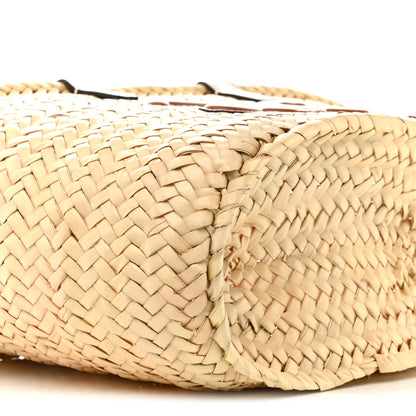 Celine Raffia Calfskin Triomphe Teen Panier Tan 9 of 10